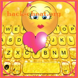 Glitter Emoji Love Keyboard Theme icon