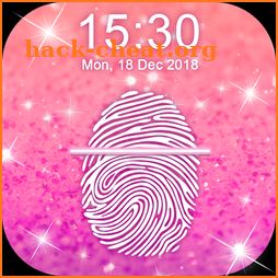 Glitter Fingerprint Lock Screen Simulator icon