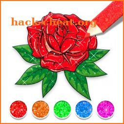 Glitter Flowers Coloring Book icon