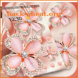 Glitter Gold Rose Diamond Flower Theme icon