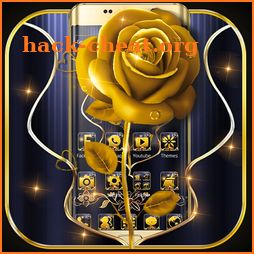 Glitter Gold Rose Theme Wallpaper icon