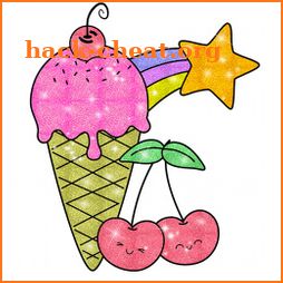 Glitter Ice Cream Coloring Book icon