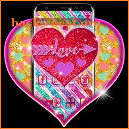 Glitter Love Heart Theme icon