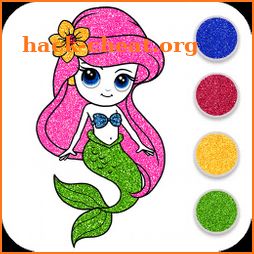 Glitter Mermaid Coloring Book - Rainbow Draw icon