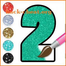 Glitter Number Coloring and Drawing Book For Kids icon