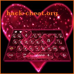 Glitter Peach Love Keyboard Theme icon