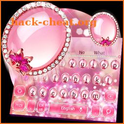 Glitter Pink Diamond Keyboard Theme icon