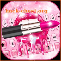 Glitter Pink Kiss Keyboard Theme icon