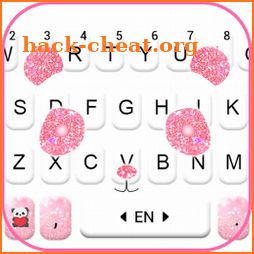 Glitter Pink Panda Keyboard Theme icon