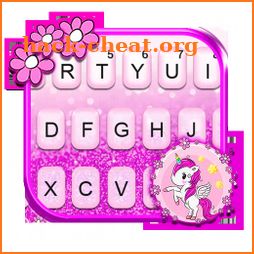 Glitter Purple Unicorn Keyboard Theme icon