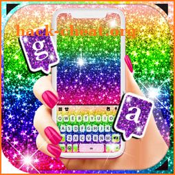 Glitter Rainbow Keyboard Background icon