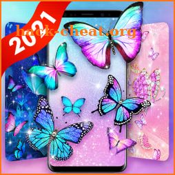 Glittering Diamond Butterfly Live Wallpaper icon