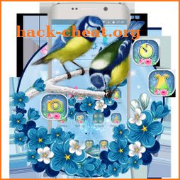 Glossy Cute Love Birds Theme icon