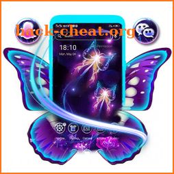 Glossy Flower Butterfly Launcher Theme icon