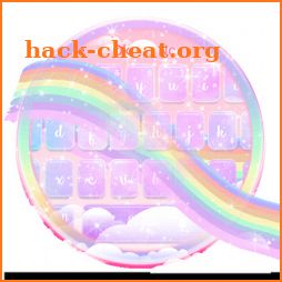 Glossy Galaxy Rainbow Keyboard Theme icon