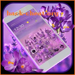 Glossy Lavender Flowers Theme icon