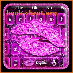 Glossy Lavender Lips keyboard theme icon