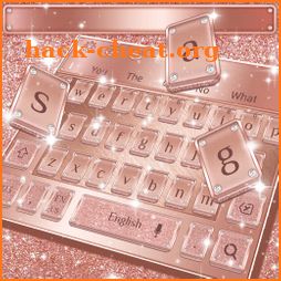 Glossy Rose Gold Keyboard Theme icon