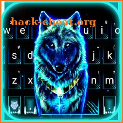 Glow Ice Wolf Keyboard Background icon