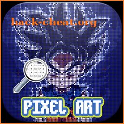 Goku Coloring By Number Dragonball Super Pixel Art icon