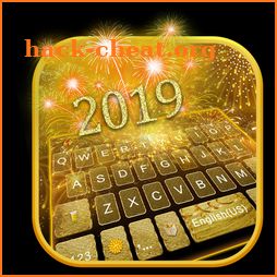 Gold 2019 New Year Keyboard Theme icon