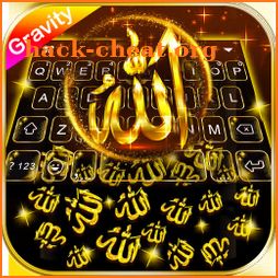 Gold Allah 3D Gravity Keyboard Theme icon
