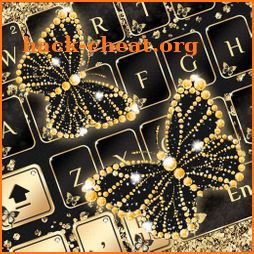 Gold Black Butterfly keyboard icon