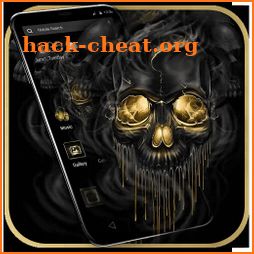 Gold Black Horrific Skull APUS Launcher Theme icon