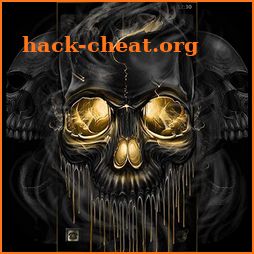 Gold Black Horrific Skull Theme icon