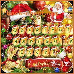 Gold Christmas Santa Keyboard Theme icon