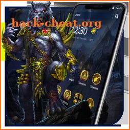 Gold Dark Evil Wolf Theme icon