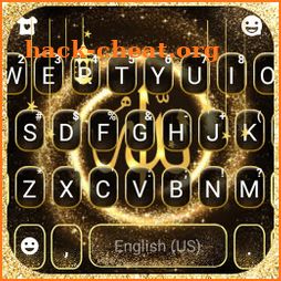 Gold Glitter Allah Keyboard Theme icon