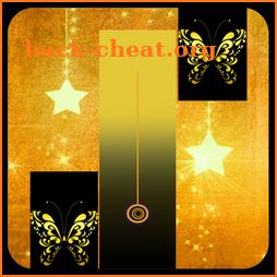 Gold Glitter ButterFly Piano Tiles 2018 icon