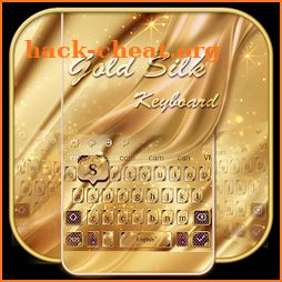 Gold Glitter Silk Keyboard Theme icon
