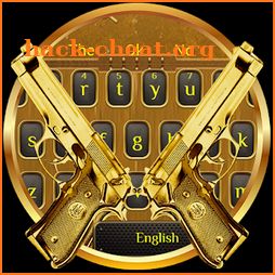 Gold gun military war keyboard theme icon
