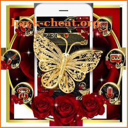 Gold Luxury Butterfly  Rose Theme icon