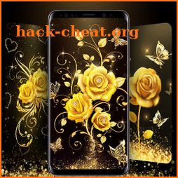 Gold Rose Live Wallpaper & Launcher Themes icon