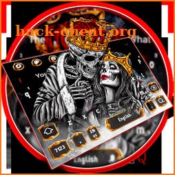 Gold skull King & Queen Keyboard Theme icon