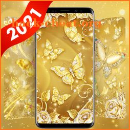 Golden Butterfly Live Wallpaper & Launcher Themes icon