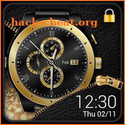 Golden clock lock screen icon