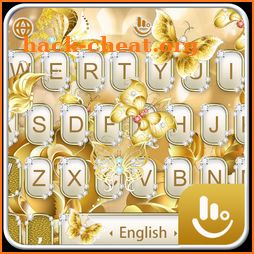 Golden Diamond Butterfly Keyboard Theme icon