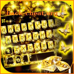 Golden Diamonds Keyboard Background icon
