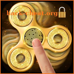 Golden fidget spinner lock screen icon