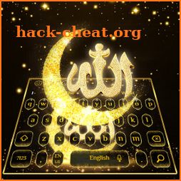 Golden Glitter Allah Keyboard Theme icon