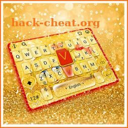 Golden Glitter Lovely Emoji Keyboard icon