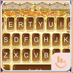 Golden Gorgeous Rose Keyboard Theme icon