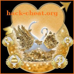 Golden Lovely Couple Swan Theme icon
