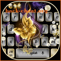 Golden Luxury Butterfly Keyboard icon