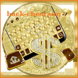 Golden Luxury Dollar Keyboard Theme icon