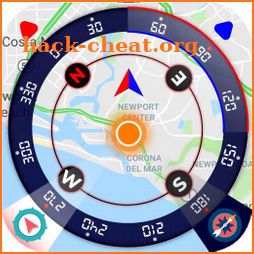 GPS Compass Map for Android: GPS Direction 2019 icon